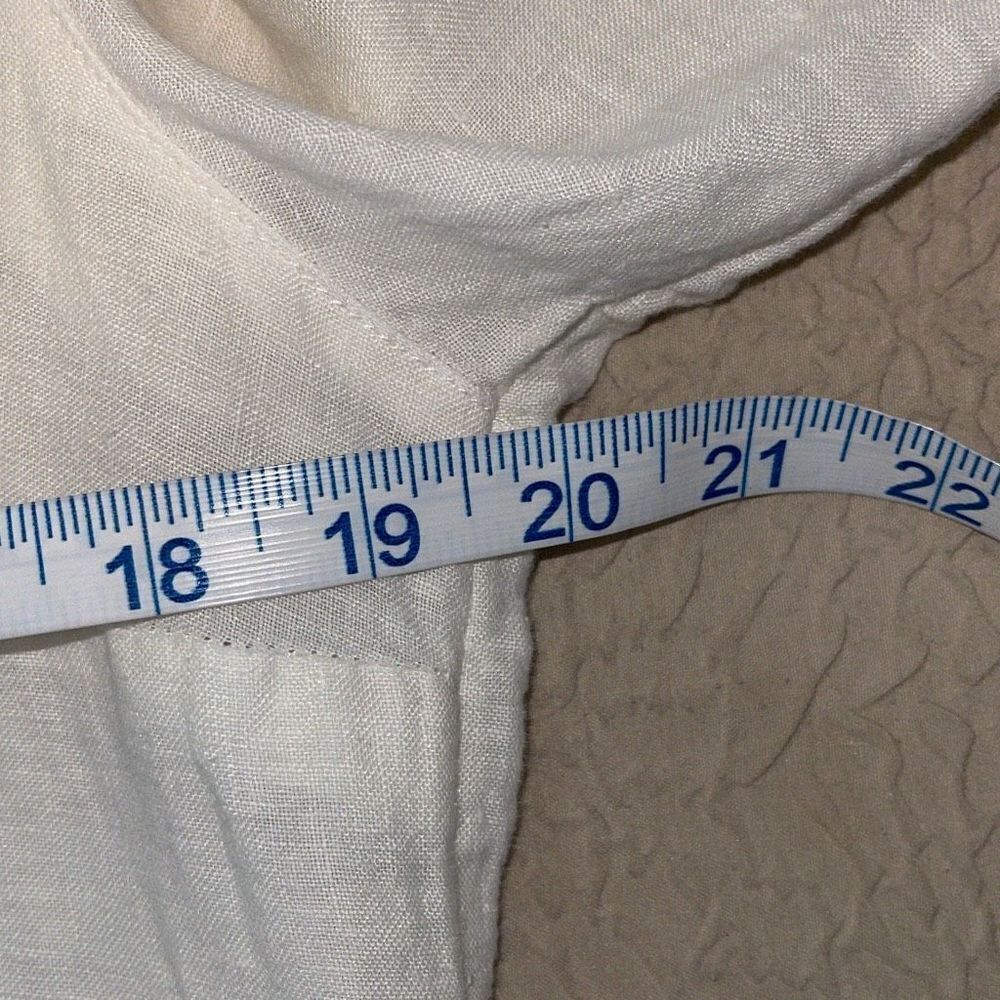 Sigrid Olsen Linen Tunic Top Cream/Pink/Lavender … - image 7